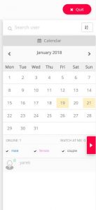 New feature : calendar in HTML5 chat – HTML5chat, free html5 video chat