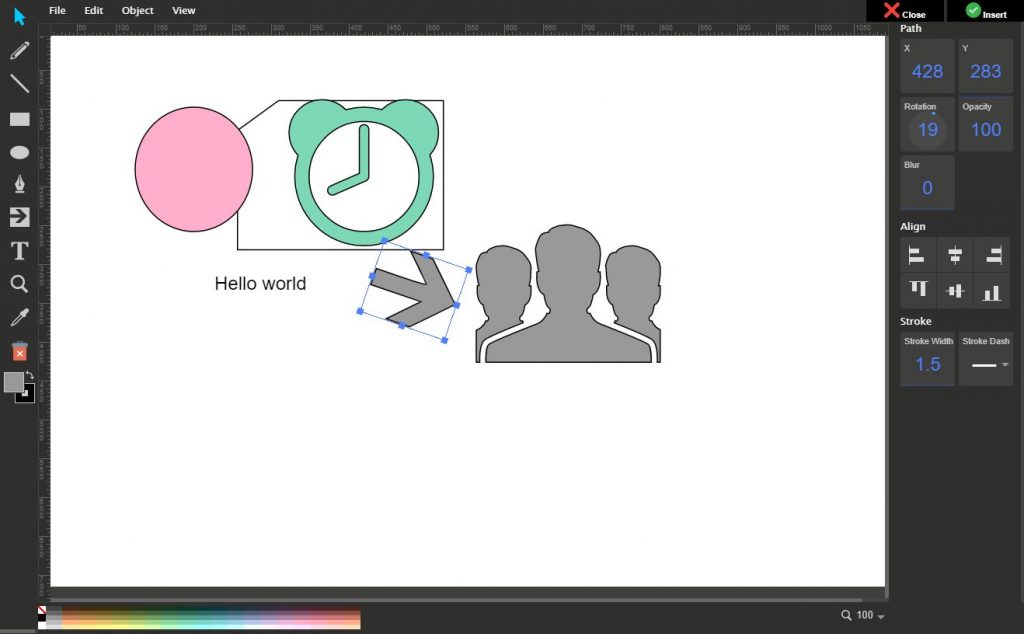 HTML5 chat SVG editor.